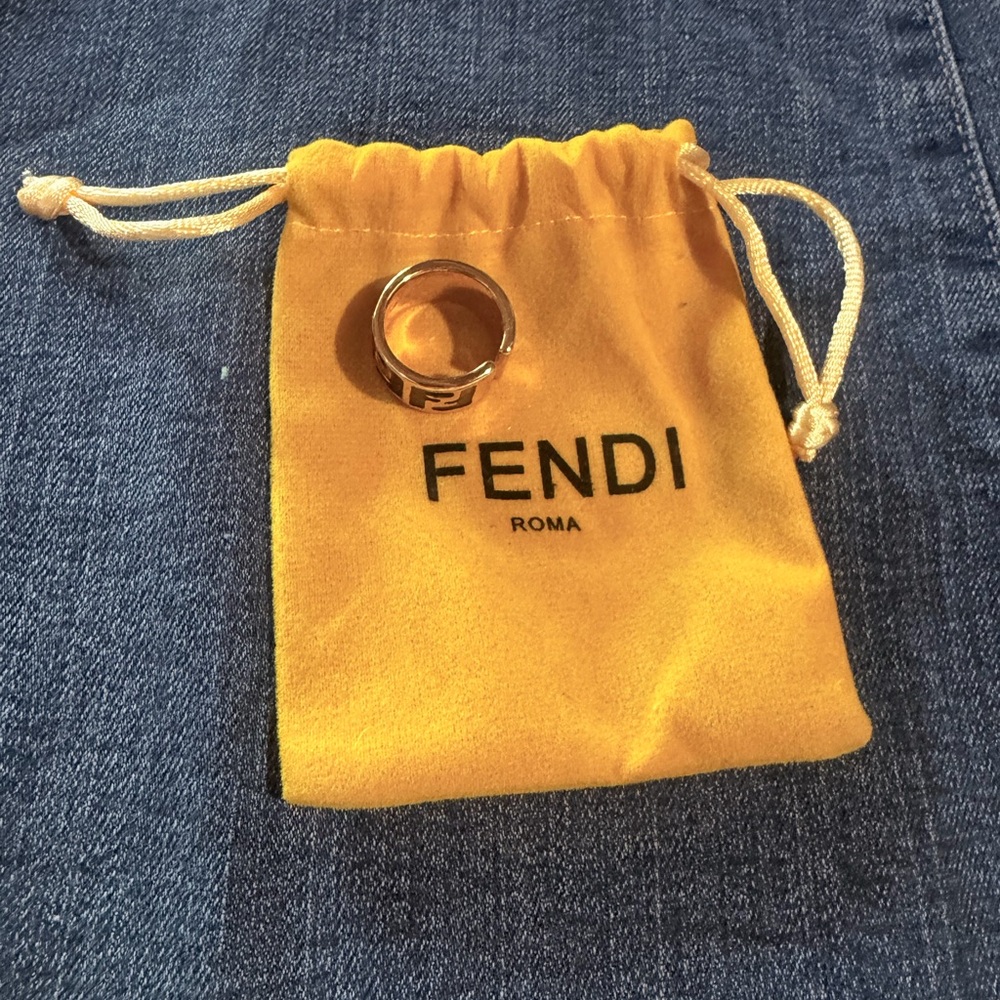 Fendi gold band ring. Comes with dust bag. Size 5